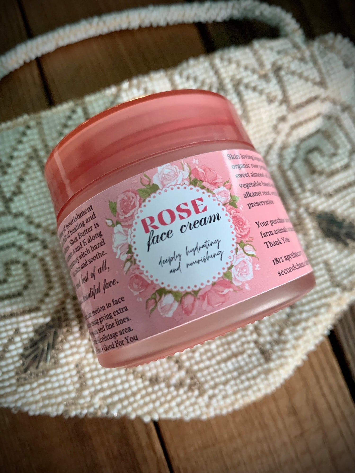 Rose Face Cream, Botanical Skincare